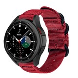 Strap-it® Samsung Galaxy Watch 4 Classic 42mm nylon gesp band (rood)