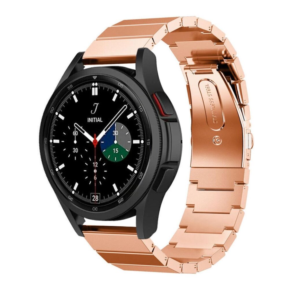Strap-it® Strap-it Samsung Galaxy Watch 4 Classic 42mm metalen bandje (rosé goud)
