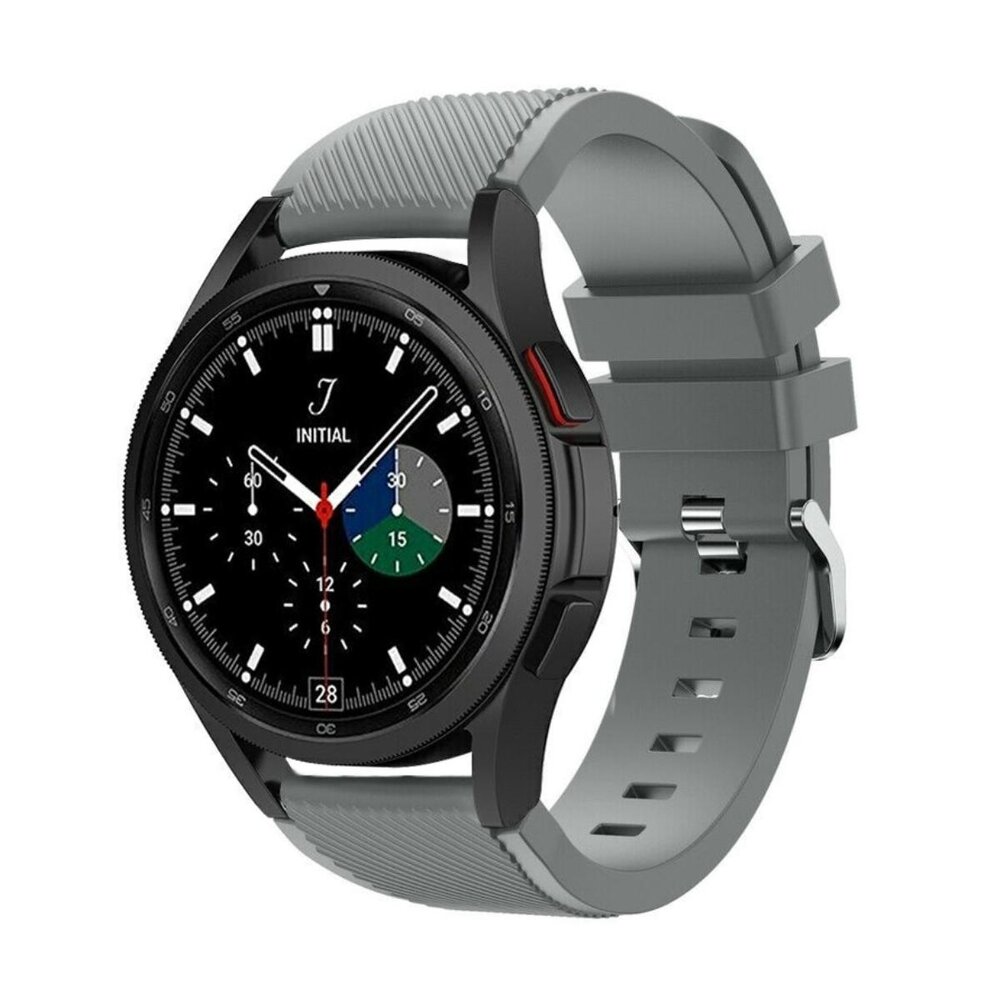 Strap-it® Strap-it Samsung Galaxy Watch 4 Classic 42mm siliconen bandje (grijs)