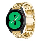 Strap-it® Strap-it Samsung Galaxy Watch 4 - 40mm stalen draak bandje (goud)