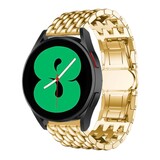 Strap-it® Samsung Galaxy Watch 4 - 40mm stalen draak bandje (goud)