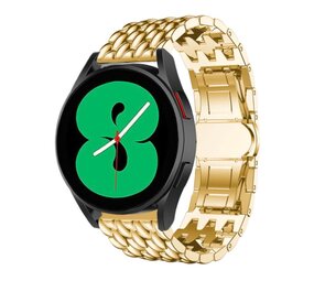 Strap-it® Samsung Galaxy Watch 4 - 40mm stalen draak bandje (goud)