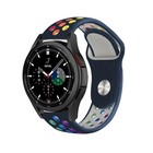Strap-it® Strap-it Samsung Galaxy Watch 4 Classic 42mm sport band (donkerblauw/kleurrijk)