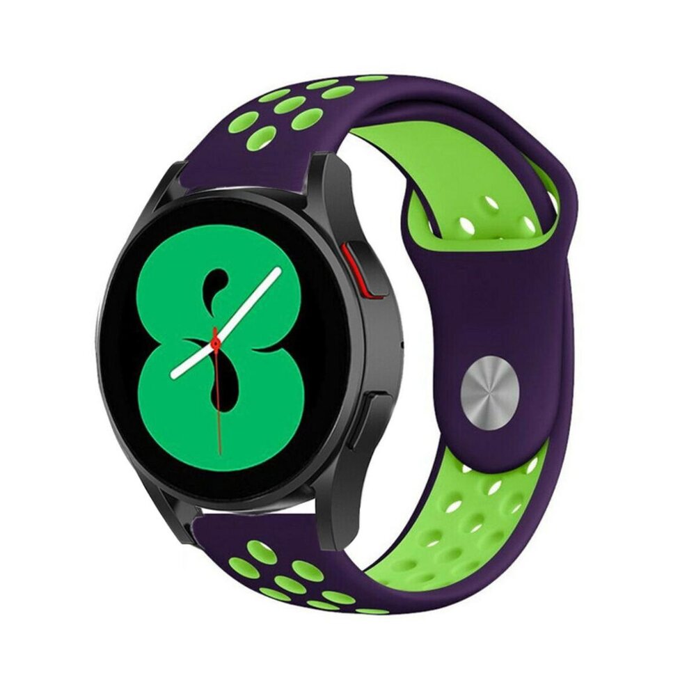 Strap-it® Strap-it Samsung Galaxy Watch 4 - 40mm sport band (paars/groen)