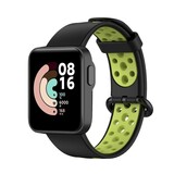 Strap-it® Xiaomi Mi Watch Lite sport bandje (zwart/groen)