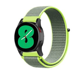 Strap-it® Samsung Galaxy Watch 4 - 44mm nylon band (fluoriserend)