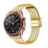 Strap-it® Samsung Galaxy Watch 3 41mm roestvrij stalen band (goud)