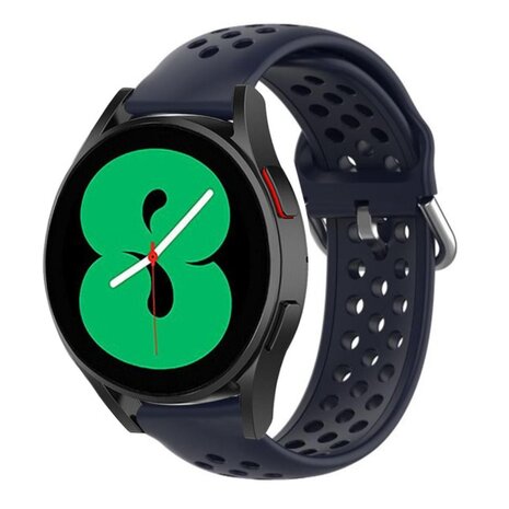 Strap-it® Strap-it Samsung Galaxy Watch 4 - 40mm siliconen bandje met gaatjes (donkerblauw) Strap-it® Strap-it Samsung Galaxy Watch 4 - 40mm siliconen bandje met gaatjes (donkerblauw)