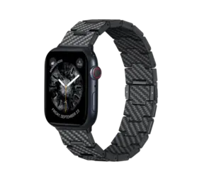 Pitaka Pitaka Apple Watch Retro carbon fiber bandje (zwart)