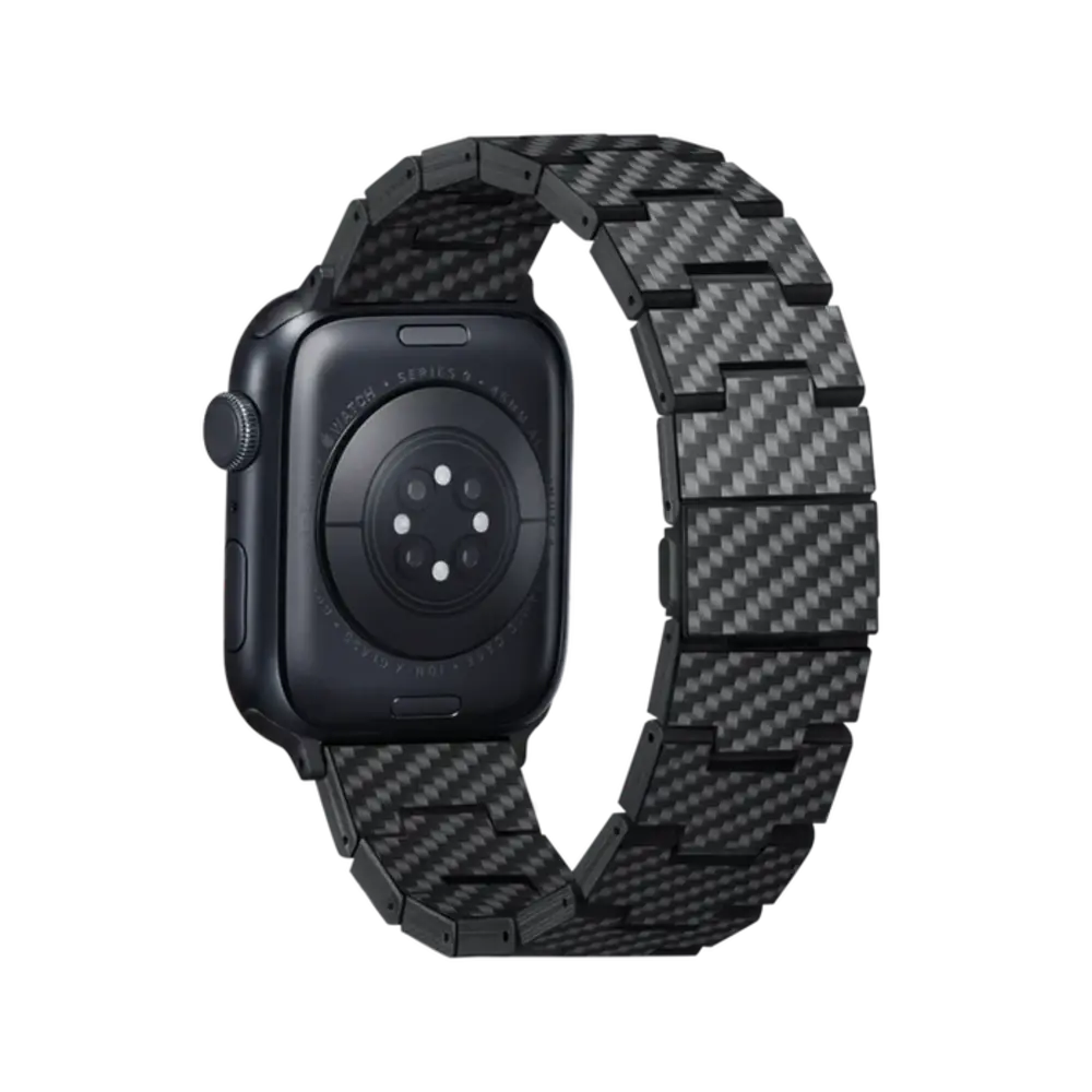 Pitaka Pitaka Apple Watch Retro carbon fiber bandje (zwart)
