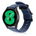 Strap-it® Strap-it Samsung Galaxy Watch 4 - 40mm nylon gesp band (blauw)