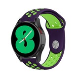 Strap-it® Samsung Galaxy Watch 4 - 44mm sport band (paars/groen)