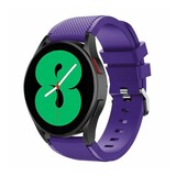 Strap-it® Samsung Galaxy Watch 4 - 44mm siliconen bandje (paars)