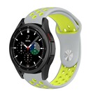 Strap-it® Strap-it Samsung Galaxy Watch 4 Classic 42mm sport band (grijs/geel)