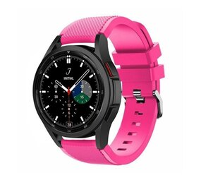 Strap-it® Samsung Galaxy Watch 4 Classic 42mm siliconen bandje (knalroze)