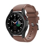 Strap-it® Samsung Galaxy Watch 4 Classic 42mm siliconen bandje (koffiebruin) Strap-it® Samsung Galaxy Watch 4 Classic 42mm siliconen bandje (koffiebruin)