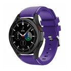 Strap-it® Strap-it Samsung Galaxy Watch 4 Classic 46mm siliconen bandje (paars)