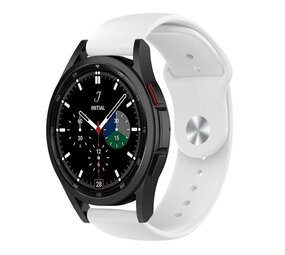 Strap-it® Samsung Galaxy Watch 4 Classic 42mm sport band (wit)