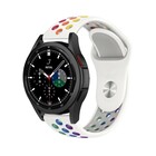 Strap-it® Strap-it Samsung Galaxy Watch 4 Classic 42mm sport band (wit/kleurrijk)