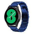 Strap-it® Strap-it Samsung Galaxy Watch 4 - 40mm stalen band (blauw)
