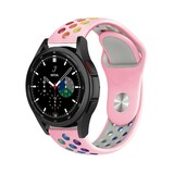 Strap-it® Samsung Galaxy Watch 4 Classic 42mm sport band (roze/kleurrijk) Strap-it® Samsung Galaxy Watch 4 Classic 42mm sport band (roze/kleurrijk)