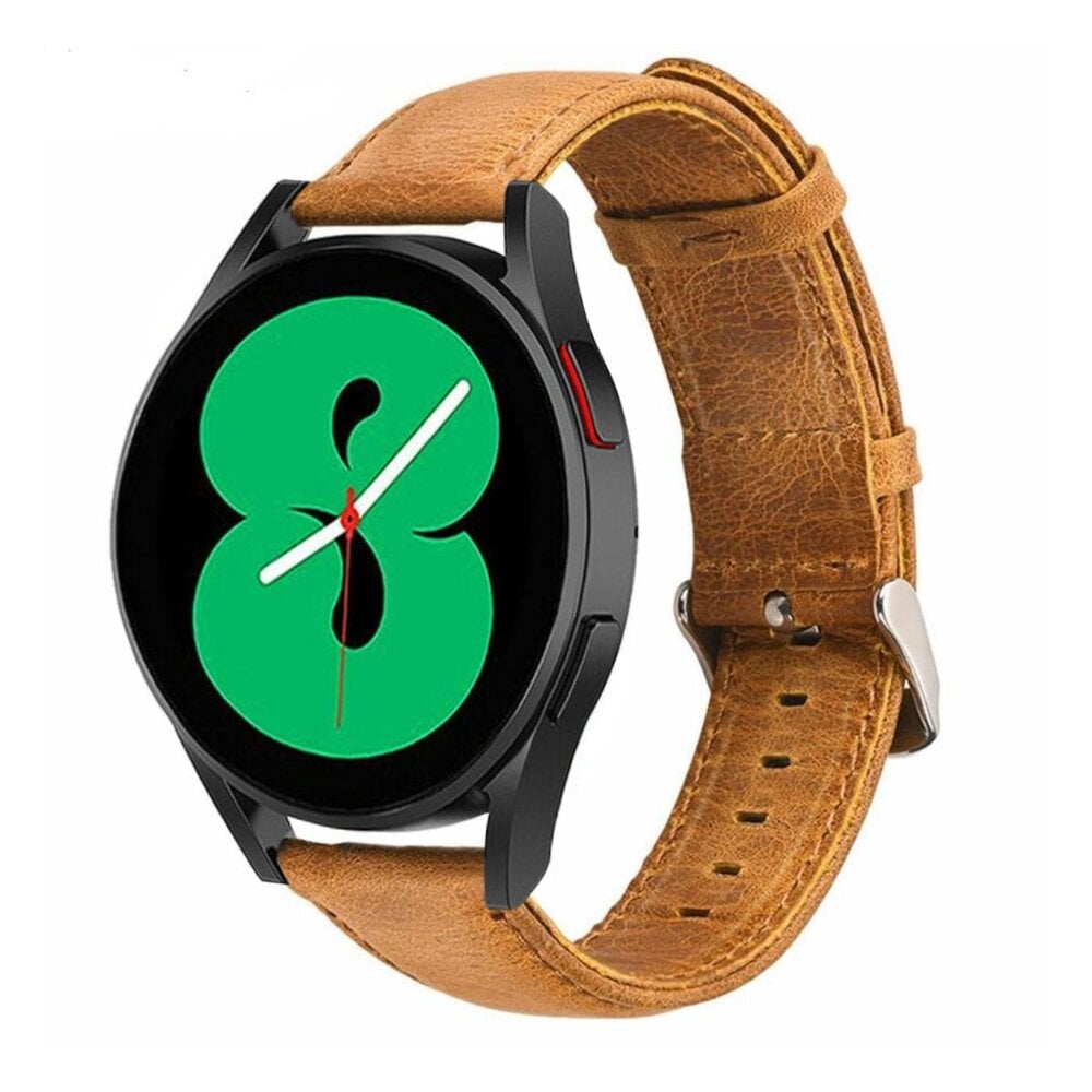 Strap-it® Strap-it Samsung Galaxy Watch 4 - 40mm leren bandje (bruin)