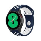 Strap-it® Strap-it Samsung Galaxy Watch 4 - 44mm sport band (blauw/wit)