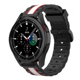Strap-it® Samsung Galaxy Watch 4 Classic 42mm Special Edition Band (zwart/wit) Strap-it® Samsung Galaxy Watch 4 Classic 42mm Special Edition Band (zwart/wit)