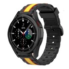 Strap-it® Strap-it Samsung Galaxy Watch 4 Classic 42mm Special Edition Band (zwart/geel)
