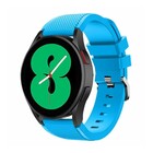 Strap-it® Strap-it Samsung Galaxy Watch 4 - 44mm siliconen bandje (lichtblauw)