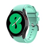 Strap-it® Samsung Galaxy Watch 4 - 44mm siliconen bandje (aqua)