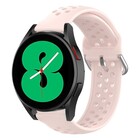 Strap-it® Strap-it Samsung Galaxy Watch 4 - 40mm siliconen bandje met gaatjes (roze)