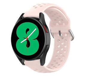 Strap-it® Samsung Galaxy Watch 4 - 40mm siliconen bandje met gaatjes (roze)