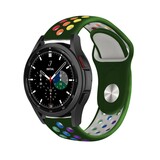 Strap-it® Samsung Galaxy Watch 4 Classic 42mm sport band (legergroen/kleurrijk) Strap-it® Samsung Galaxy Watch 4 Classic 42mm sport band (legergroen/kleurrijk)