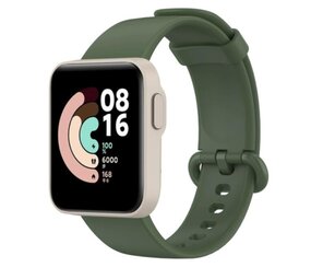 Strap-it® Xiaomi Mi Watch Lite siliconen bandje (donkergroen)