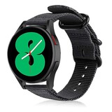 Strap-it® Samsung Galaxy Watch 4 - 40mm nylon gesp band (zwart)