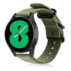 Strap-it® Strap-it Samsung Galaxy Watch 4 - 40mm nylon gesp band (groen)