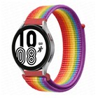 Strap-it® Strap-it Samsung Galaxy Watch 4 - 44mm nylon band (regenboog)