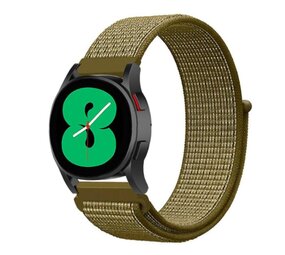 Strap-it® Samsung Galaxy Watch 4 - 40mm nylon band (olijf)