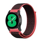 Strap-it® Strap-it Samsung Galaxy Watch 4 - 40mm nylon band (zwart/koraal)