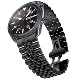 Strap-it® Samsung Galaxy Watch 3 45mm Jubilee stalen band (zwart)