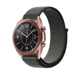 Strap-it® Samsung Galaxy Watch 3 - 41mm nylon band (groen) Strap-it® Samsung Galaxy Watch 3 - 41mm nylon band (groen)