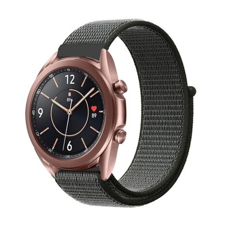 Strap-it® Strap-it Samsung Galaxy Watch 3 - 41mm nylon bandje (groen) Strap-it® Strap-it Samsung Galaxy Watch 3 - 41mm nylon bandje (groen)