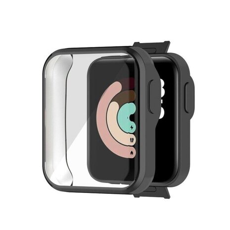 Strap-it® Strap-it Xiaomi Mi Watch Lite TPU beschermhoes (zwart)