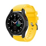 Strap-it® Samsung Galaxy Watch 4 Classic 42mm siliconen bandje (geel) Strap-it® Samsung Galaxy Watch 4 Classic 42mm siliconen bandje (geel)