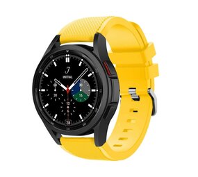Strap-it® Samsung Galaxy Watch 4 Classic 42mm siliconen bandje (geel) Strap-it® Samsung Galaxy Watch 4 Classic 42mm siliconen bandje (geel)