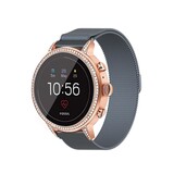 Strap-it® Fossil Gen 5e - 42mm Milanese band (grijs)