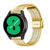 Strap-it® Samsung Galaxy Watch 4 - 40mm roestvrij stalen band (goud)