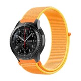 Strap-it® Samsung Galaxy Watch 45mm / 46mm nylon band (oranje-geel)