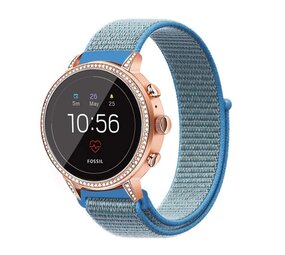 Strap-it® Fossil Gen 5e - 42mm nylon band (blauw)